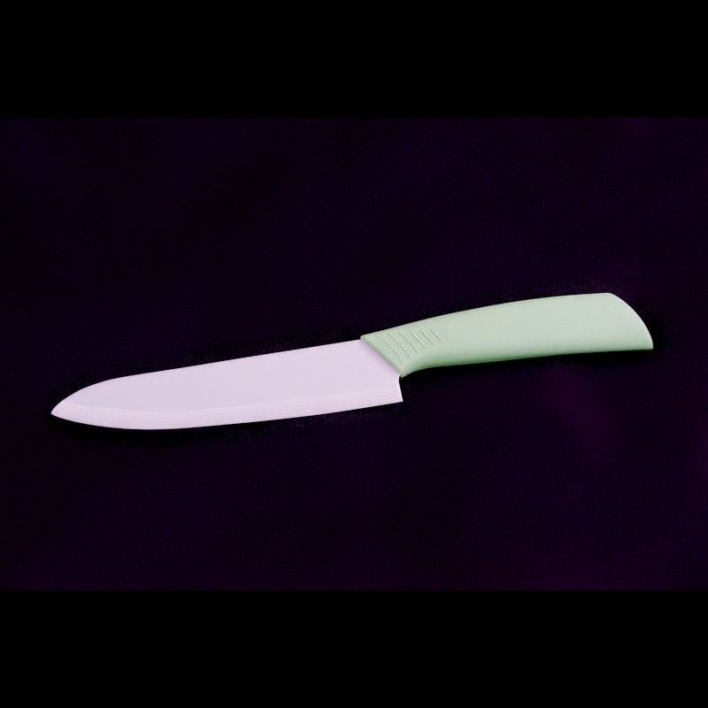 Keramik-Kochmesser 27 cm Zirkonoxid, ergonomischer grüner Griff