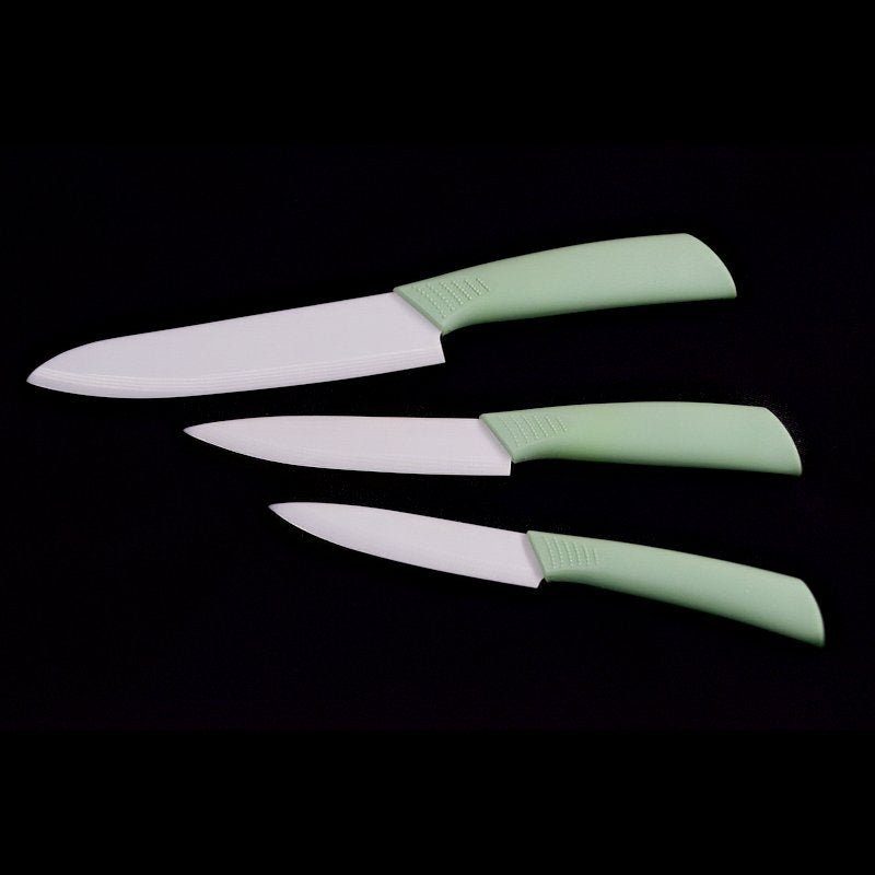 Keramikmesser Set Zirkonoxid – Grüner Griff, 3-teilig