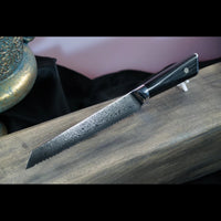 SKeld® Damast Brotmesser V2 Black Serie – Brotmesser mit Wellenschliff