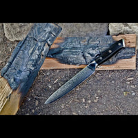 Skeld® Damast Tranchiermesser Black Serie – hochwertiges Tranchiermesser für präzises Schneiden