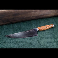 SKeld® Damastmesser - Kochmesser mit VG10 Kernstahl, 67 Lagen Damast und Olivenholzgriff