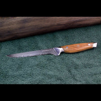 SKeld® Damast Ausbeinmesser mit VG10 Kernstahl, 67 Lagen Damaststahl und Olivenholzgriff